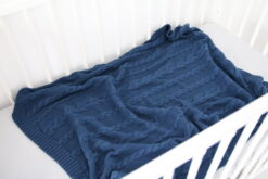 Pamučna deka za bebe plava