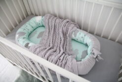 Pamučna deka za bebe nježno siva