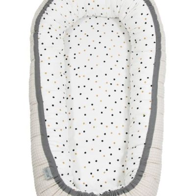 Gnijezdo za bebe 0-8m Cotton-waffel Confetti i bež