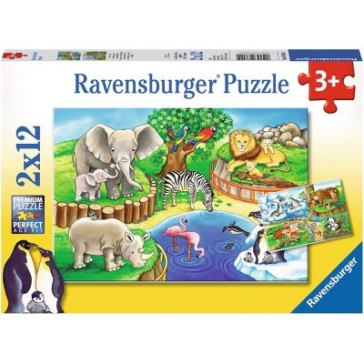 Ravensburger Puzzle životinja u zoo 2x12 kom