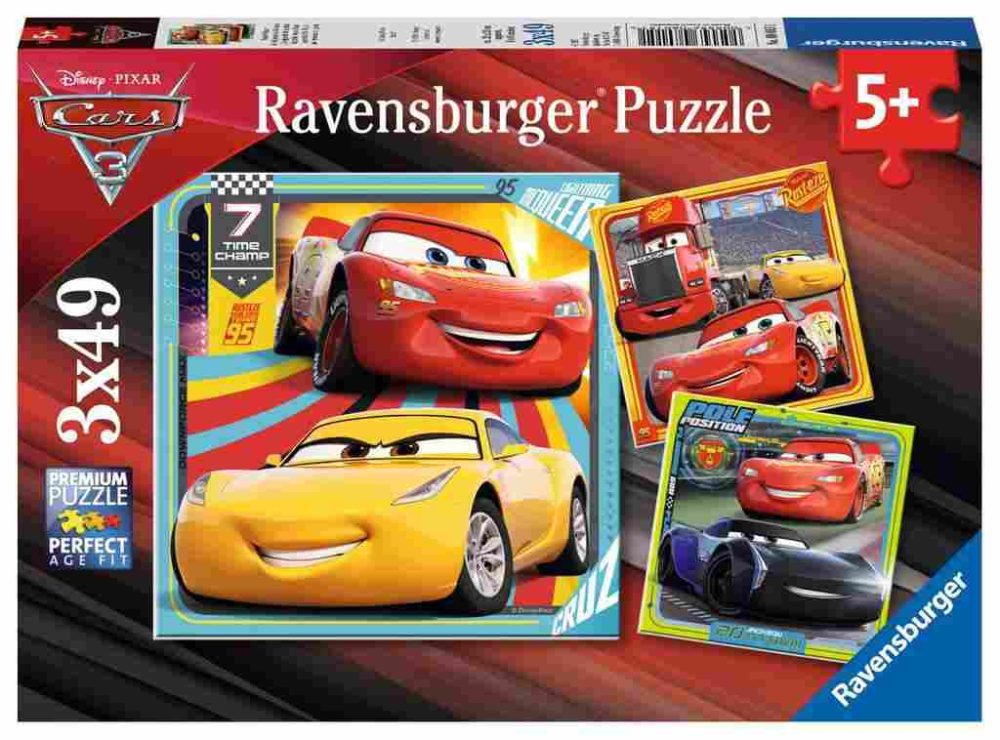 Ravensburger Puzzle Cars 3x49kom