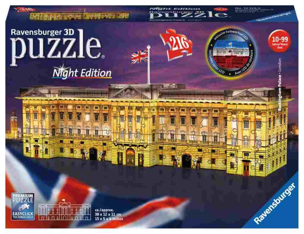 Ravensburger Puzzle 3D Buckingham Palace noću 216kom