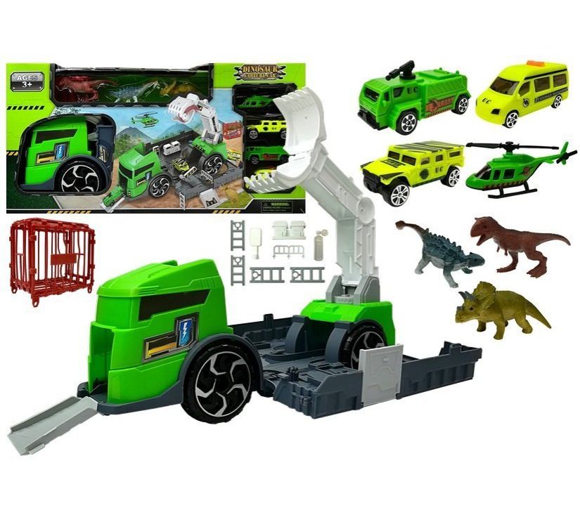 Kamion s transporterom dinosaura