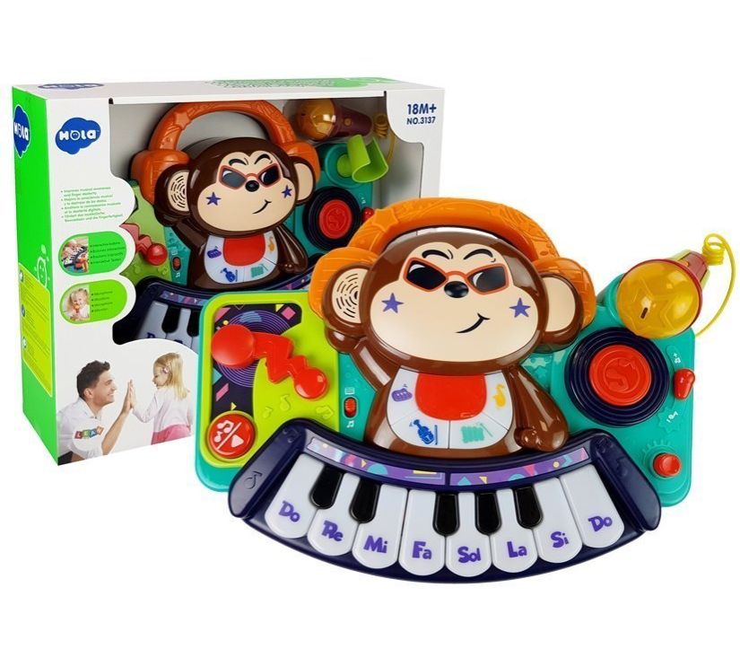 Hola DJ Monkey Interaktivni klavir za bebe