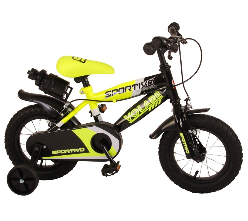 Dječji bicikl Sportivo 12" neon žuta i crna