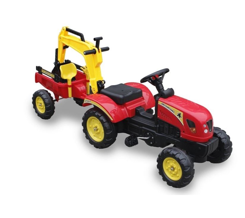 Djecji-traktor-na-pedale-s-prikolicom-i-zlicom-Benson-crveni-1.jpg