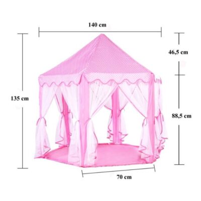 Šator za male princeze rozi