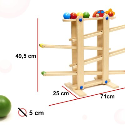 Montessori xxl drvena staza s loptom