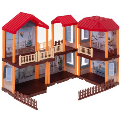 Kućica za lutke Villa s crvenim krovom