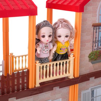 Kućica za lutke Villa s crvenim krovom