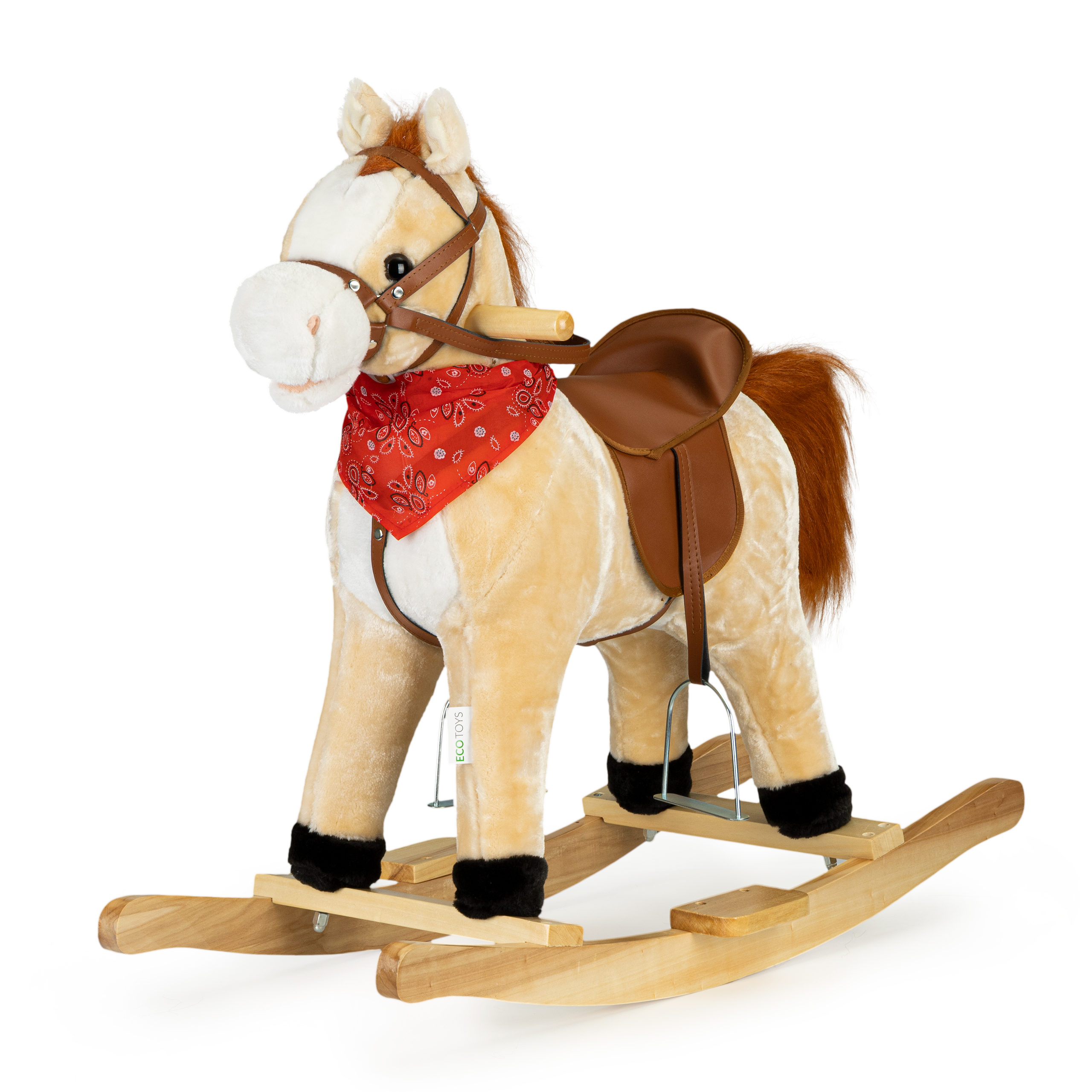 EcoToys konjić za ljuljanje bež