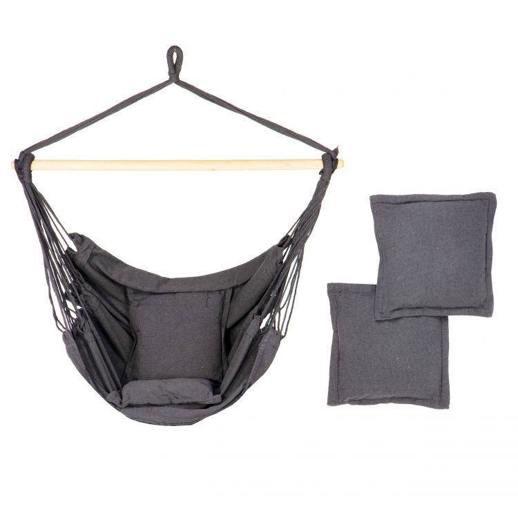 ModernHome GW-917 viseća fotelja s 2 jastuka siva