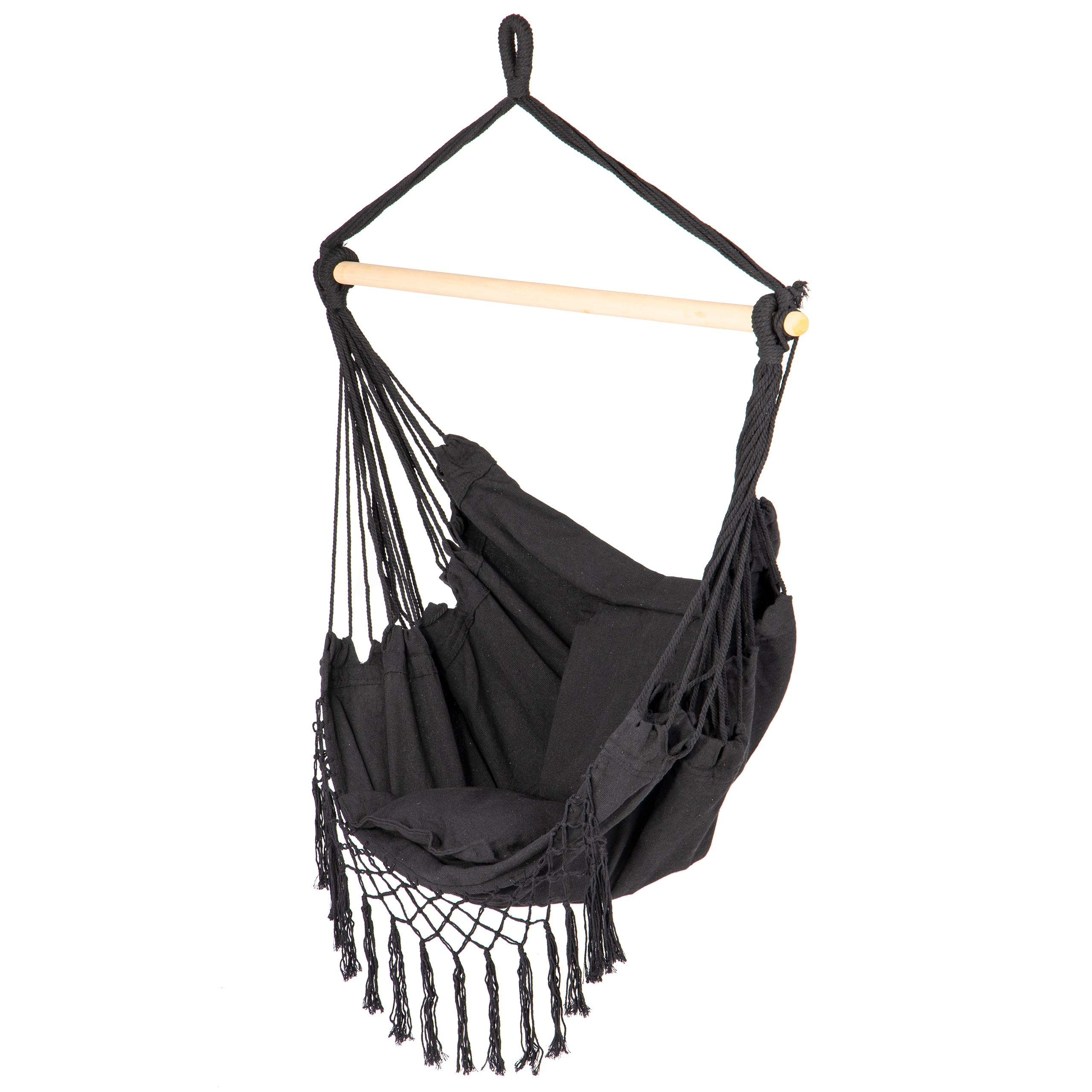 Viseća vrtna stolica s jastucima siva