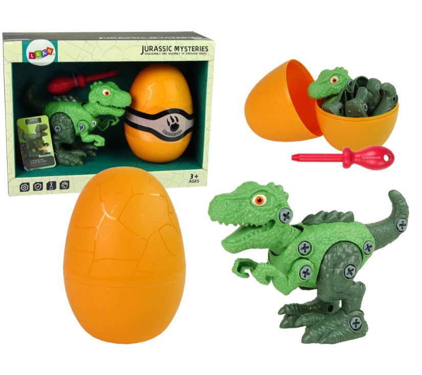 Dinosaur na rastavljanje Tyrannosaurus Rex s jajetom i dodacima zeleni