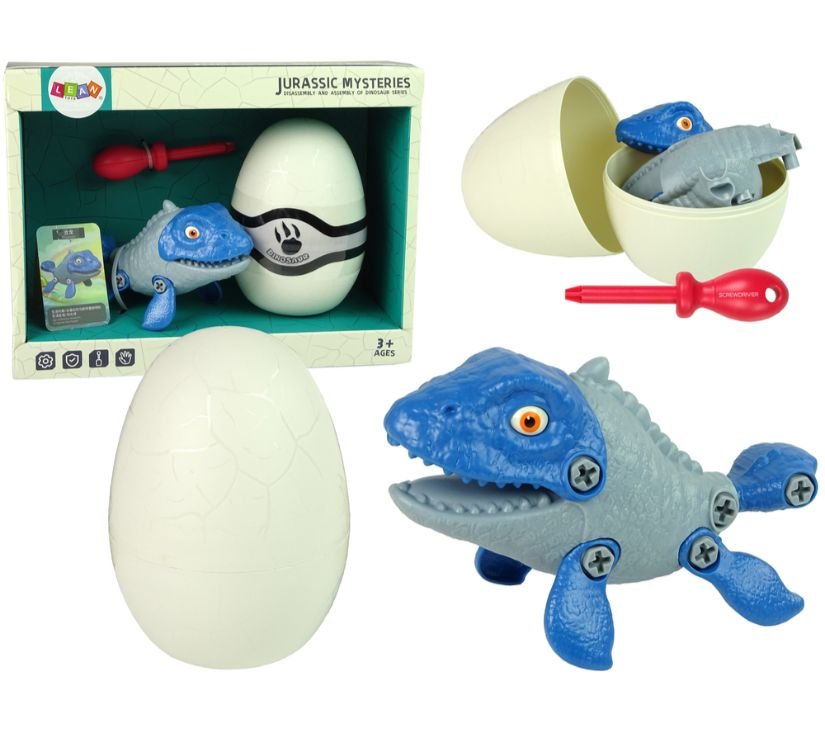 Set dinosaur Mosasaur s jajetom i dodacima plavi