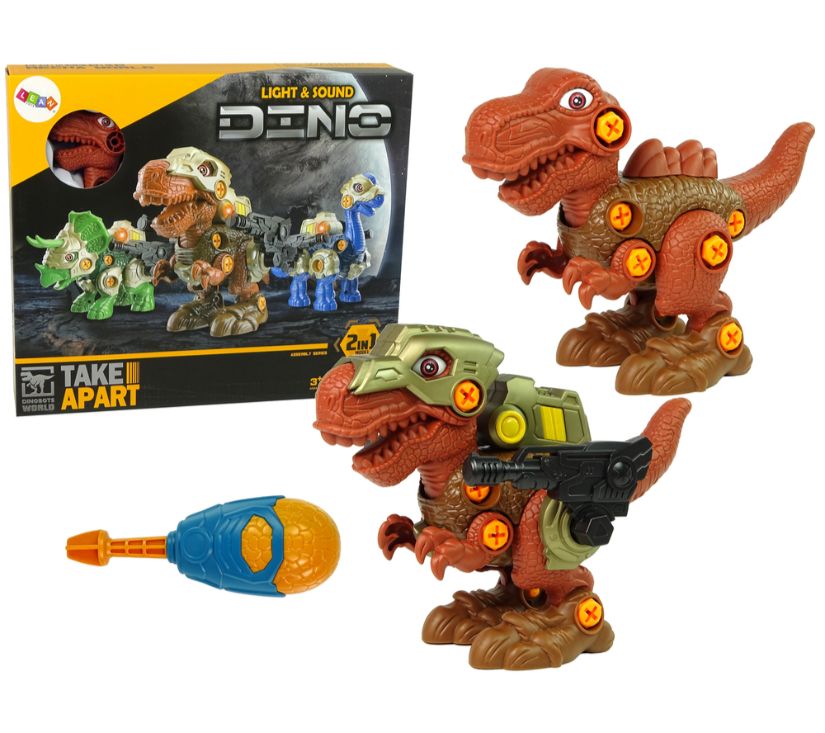 Dinosaur DIY Tyrannosaurus narančasti s zvukom i svijetlom