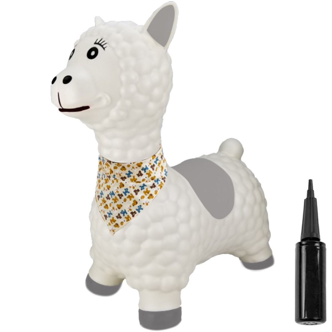 Gumena bijela alpaka za skakanje 55cm