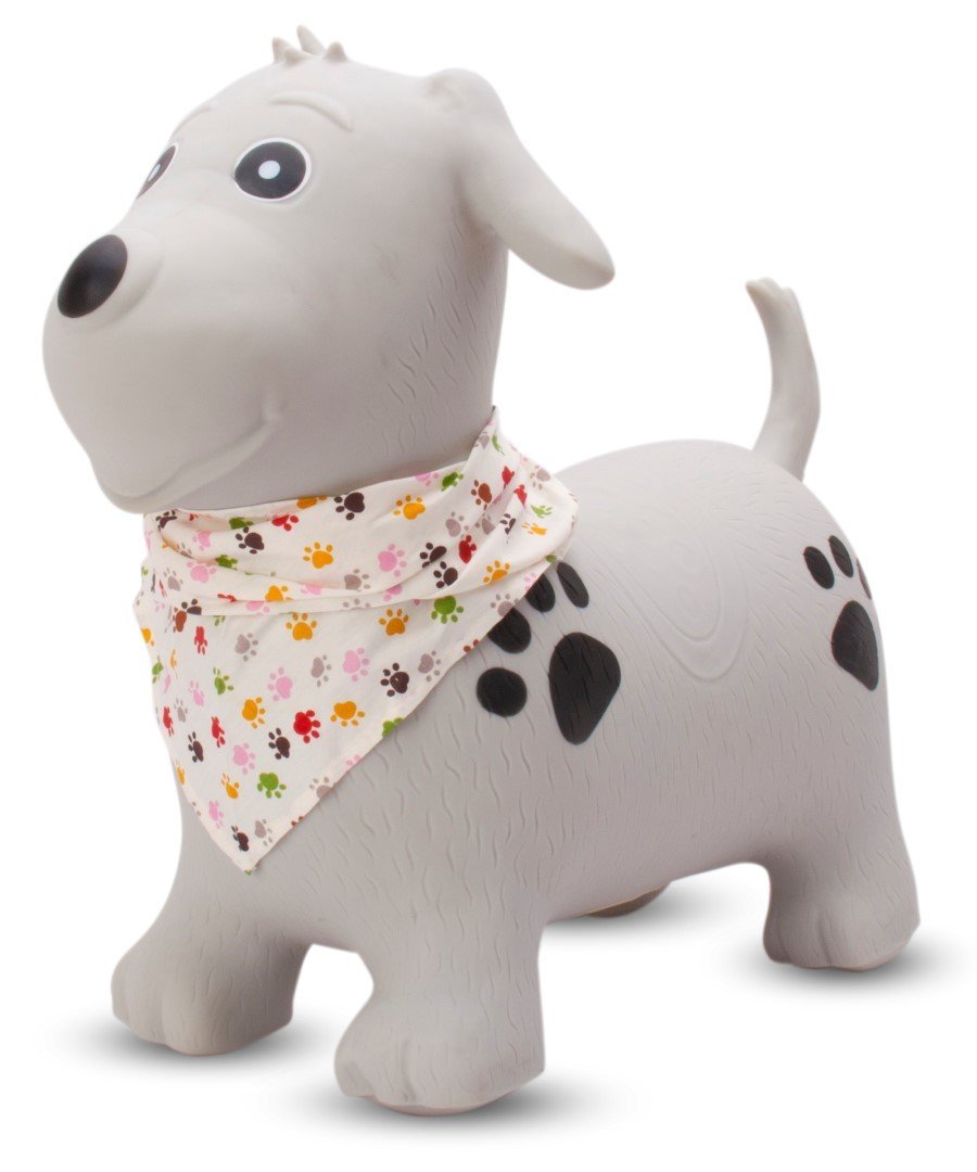 Gumeni sivi psić za skakanje 53cm