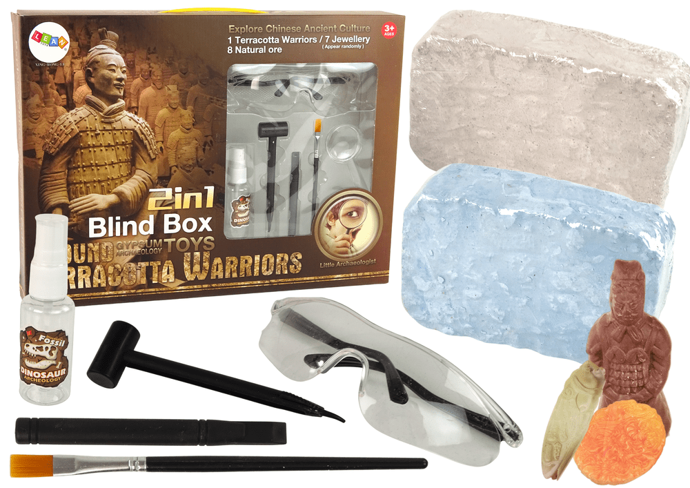 Dječji arheološki set 2u1 terakota ratnik
