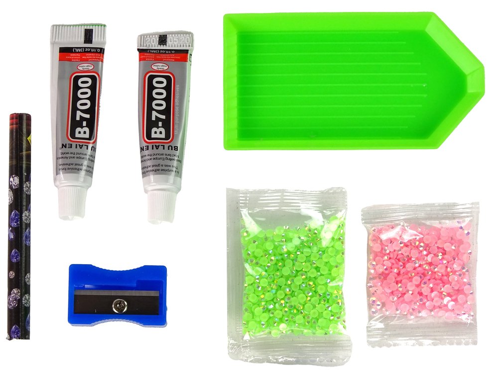 DIY set za izradu privjesaka zeleni i rozi jelen