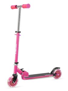 Dječji romobil sa LED kotačima rozi