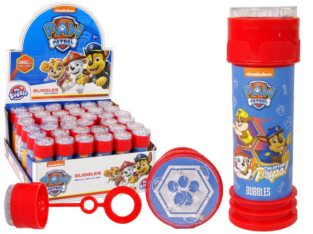Štapići na mjehuriće Paw Patrol 55ml crveno-plavi