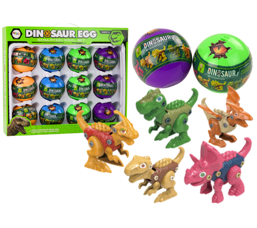 Šareni set od 12 komada jaja za motanje dinosaura