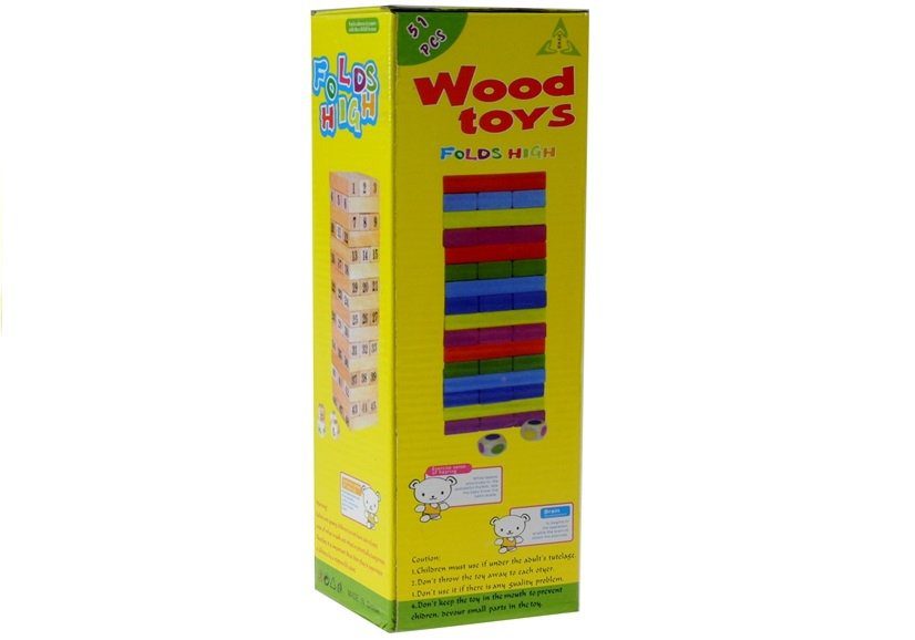 Društvena drvena igra Jenga s brojevima Wood Toys