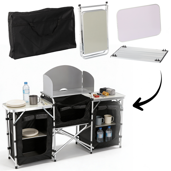 Sklopiva kamp kuhinja 175 x 40 x 111 cm