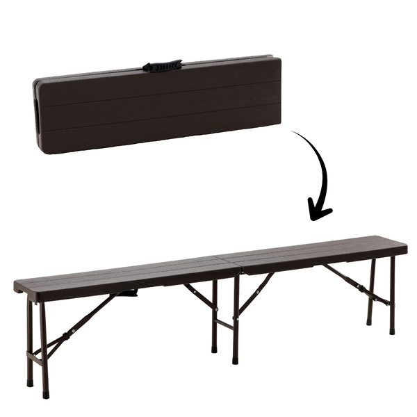 Sklopivna klupa 180 x 25 x 43 cm smeđa