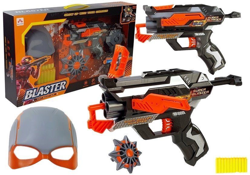Pištolj Blaster s pjenastim patronama 10 kom. s maskom