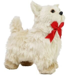 Interaktivna plišana Chihuahua sa crvenom mašnom