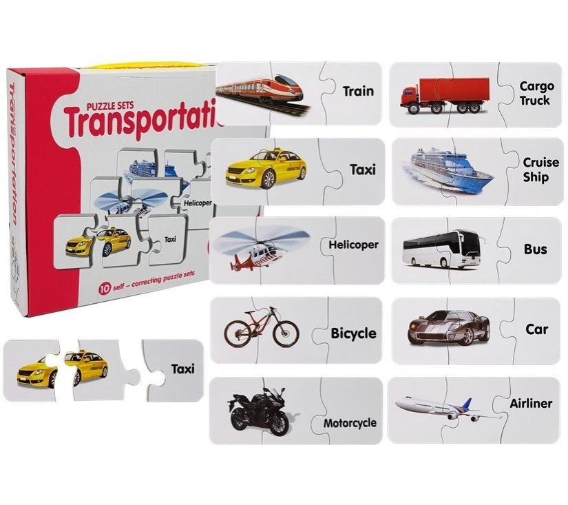 Edukativne puzzle - transportna vozila na engleskom