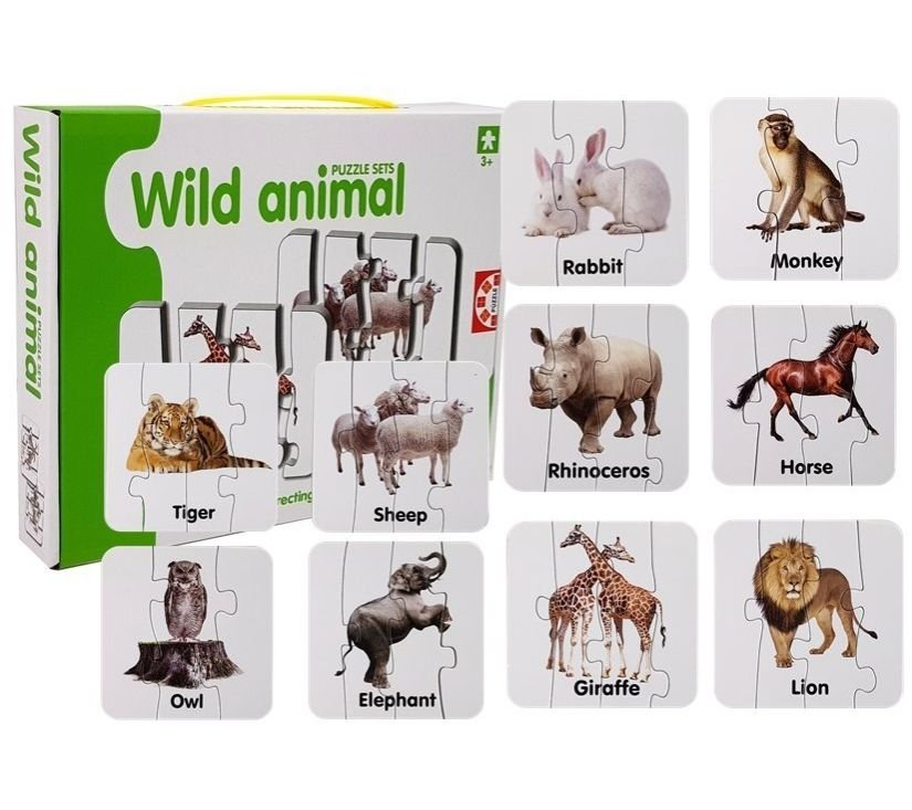 Edukativne puzzle - divlje životinje na engleskom