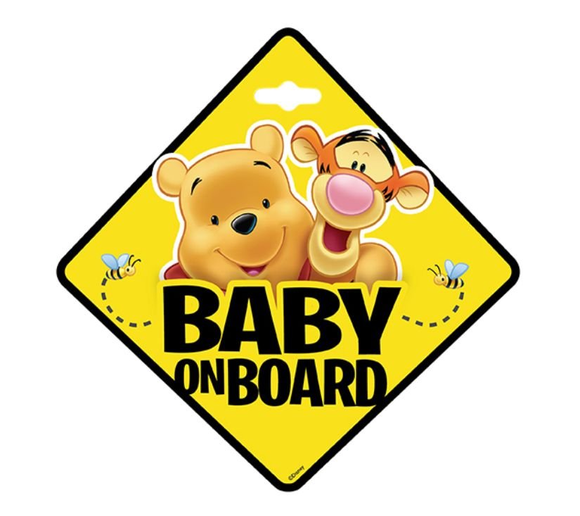 Znak Baby on board Winnie the Pooh
