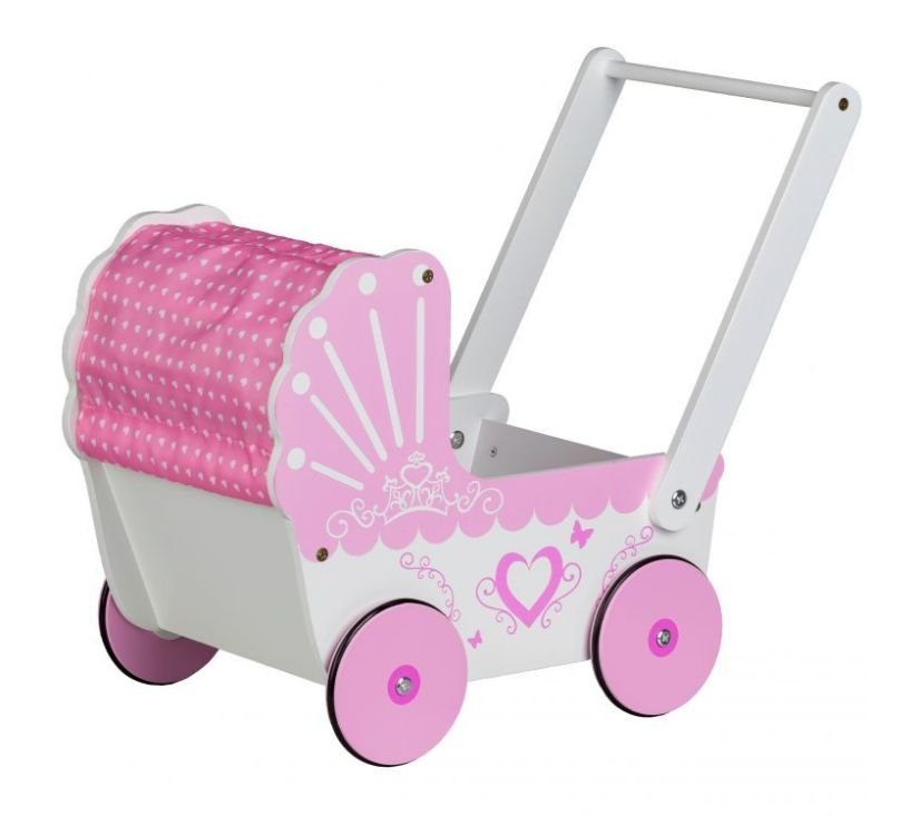 ECOTOYS Drvena kolica za lutke za djecu