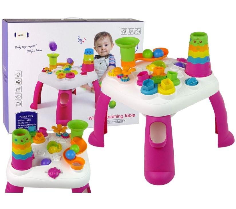 Interaktivni edukativni stol sorter loptica rozi