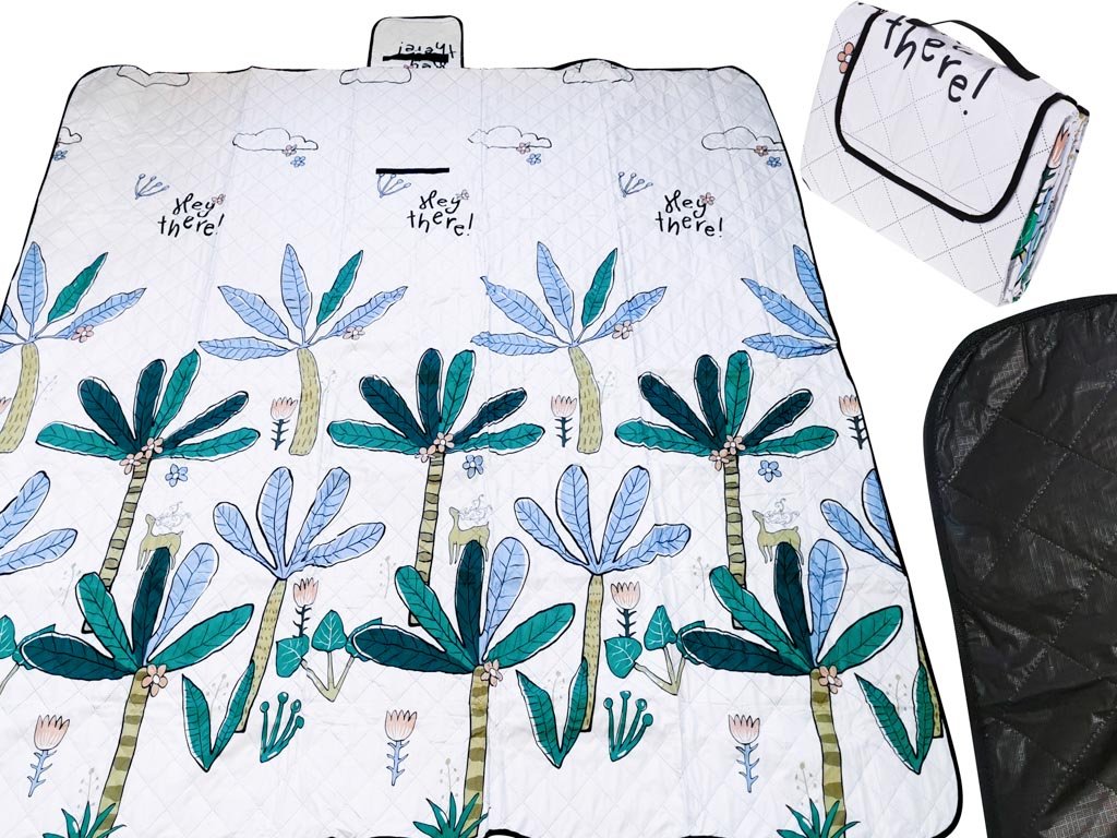 Prostirka za plažu i piknik 200x200cm palme