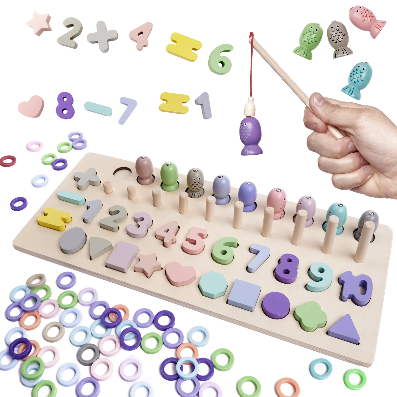 Montessori drvena edukativna slagalica sorter 2u1