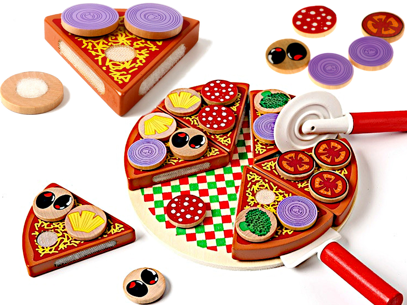 Montessori drveni set pizza s dodacima