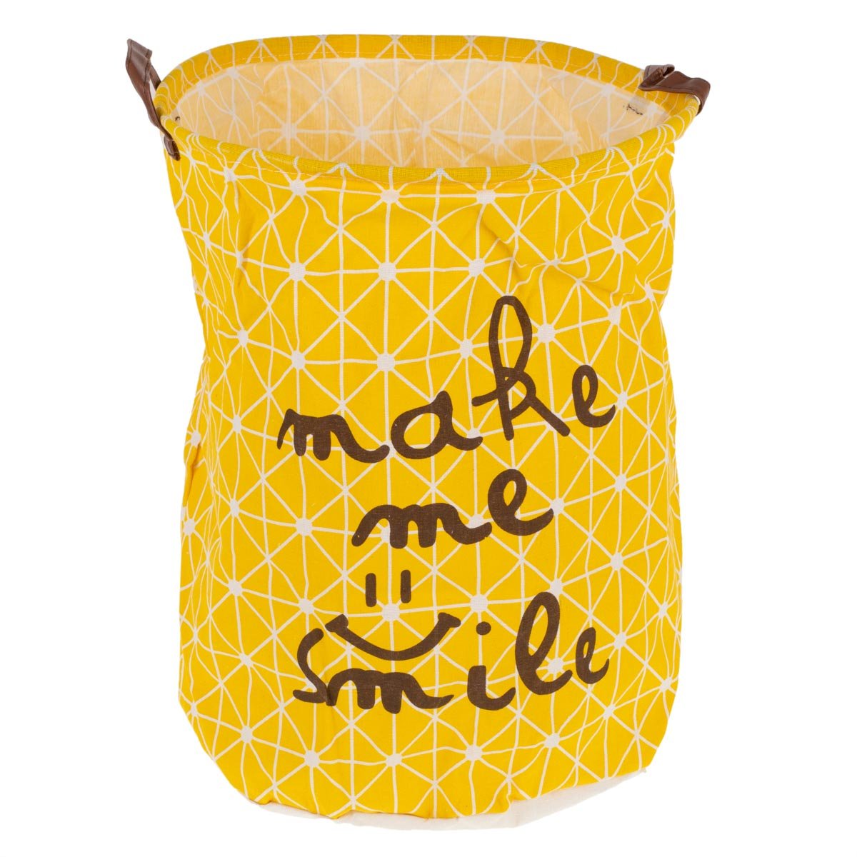 Velika platnena košara za rublje žuta