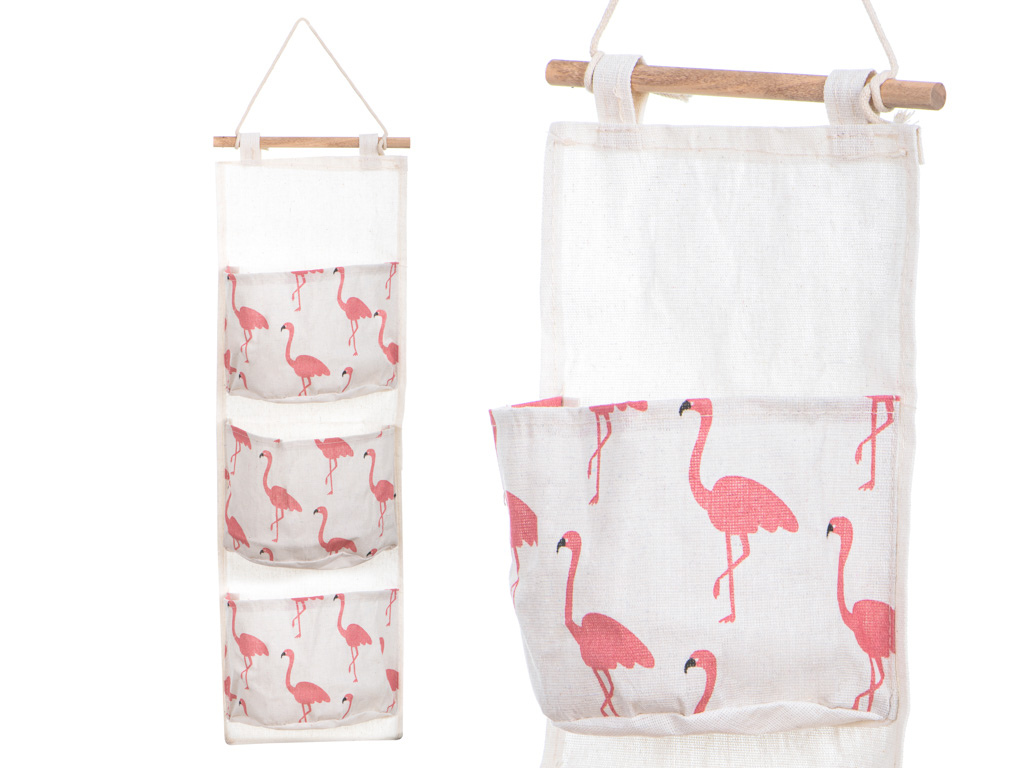 Viseća mreža za spremanje igračaka flamingo