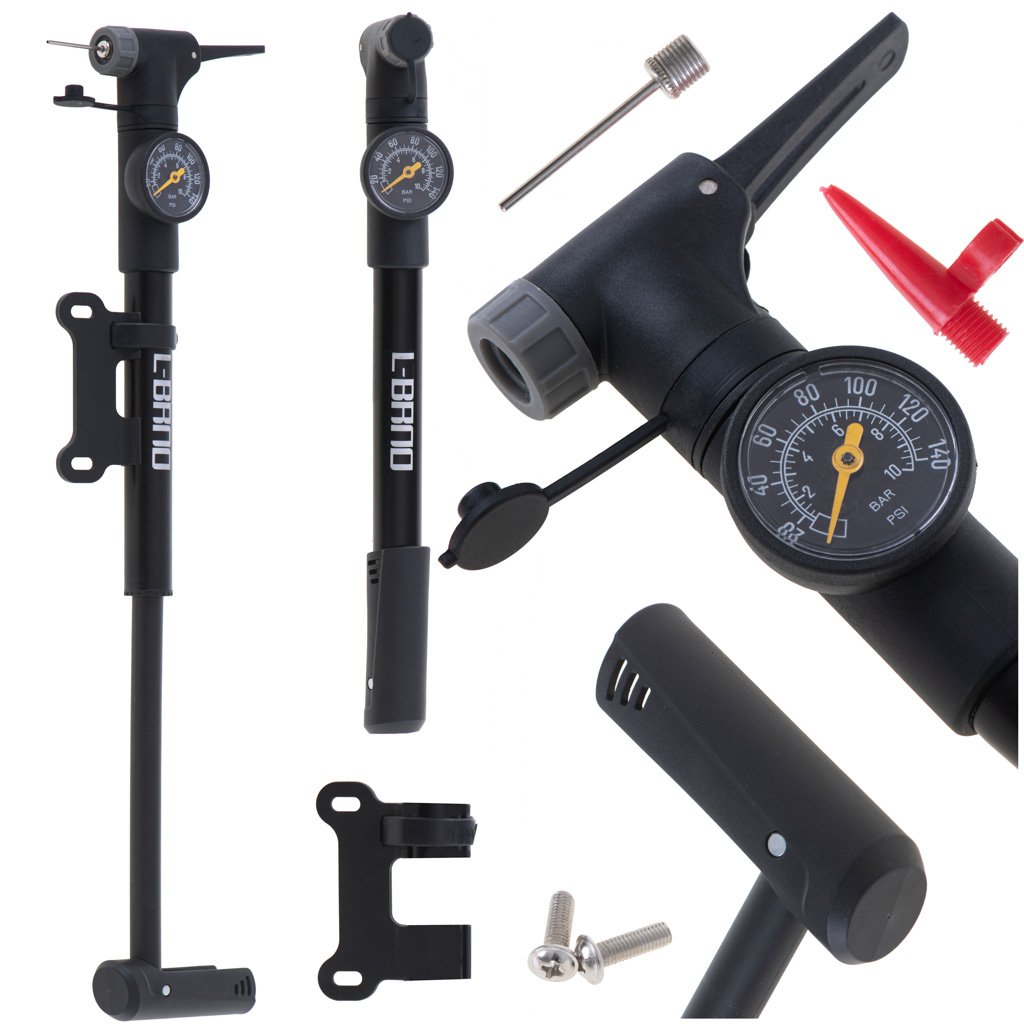L-brno pumpa za napuhavanje bicikla s rukohvatom za manometar
