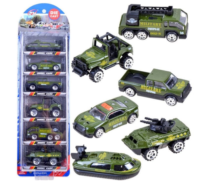 Set 6 metalnih vojnih vozila