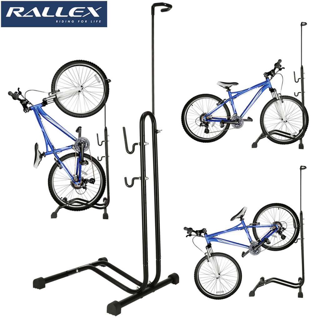 Stalak za bicikl jednostruki visoki čvrsti metalni crni