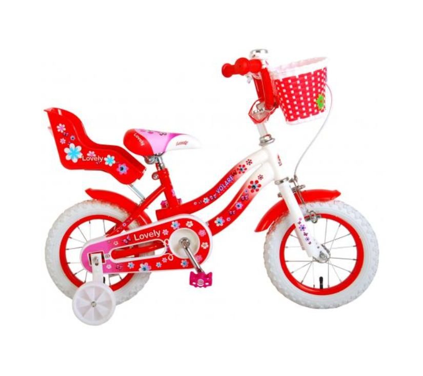 Dječji bicikl Volare Lovely 12" crveno/bijeli