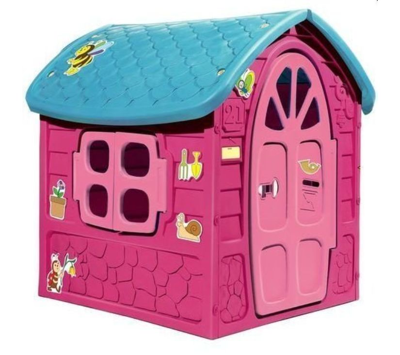 Vrtni set velika kućica za djecu roza