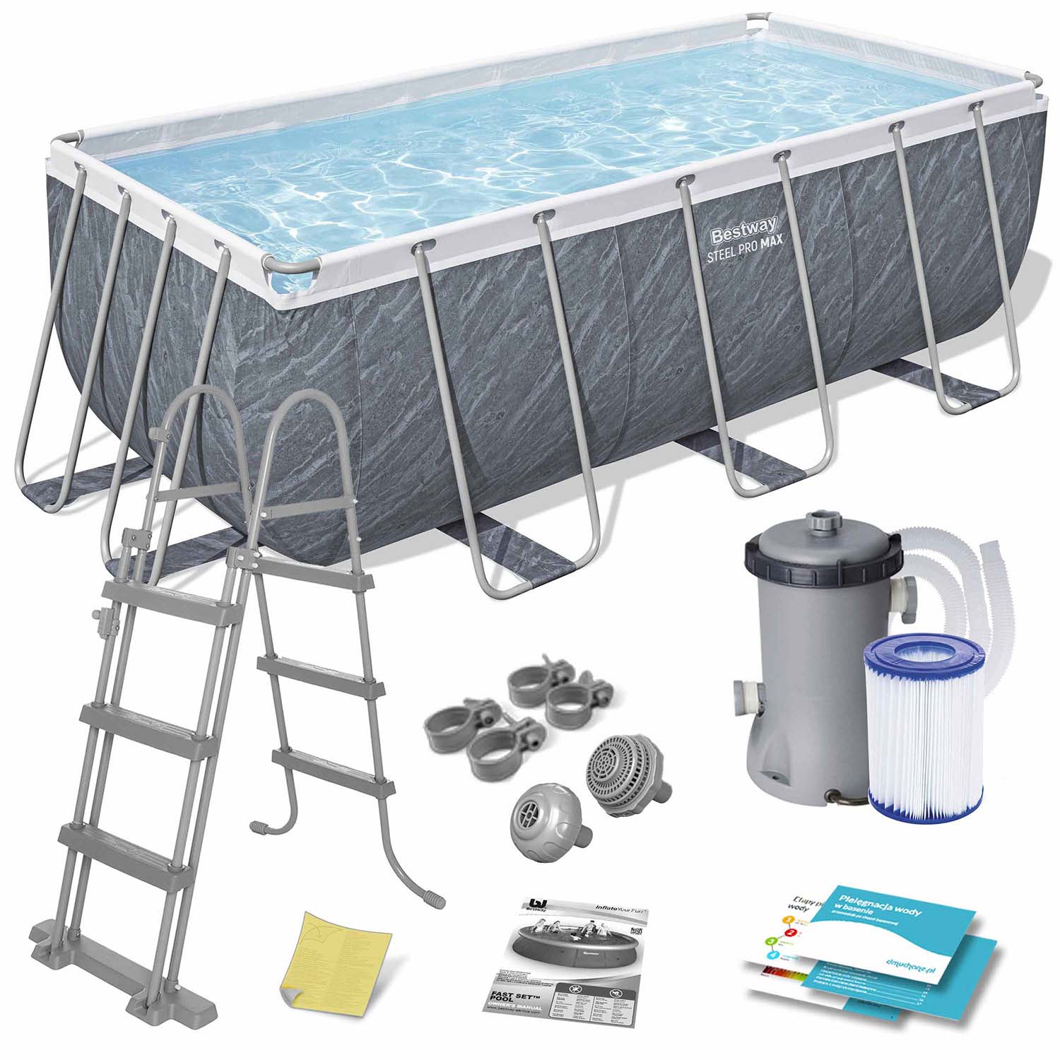 Bestway okvirni vrtni bazen 412 × 201 × 122 cm – set 11u1, model 56722