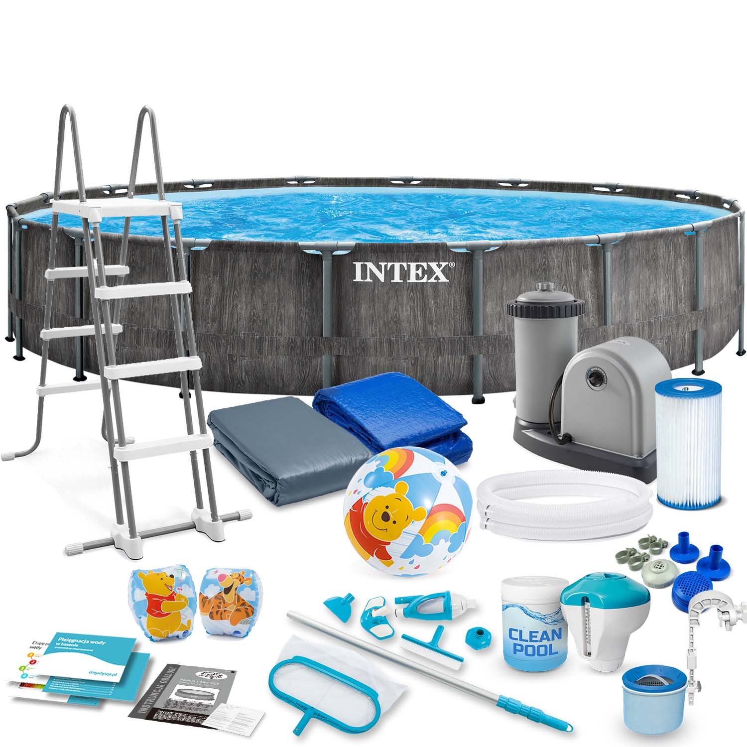 Montažni okvirni vrtni bazen 549 x 122 cm 21u1