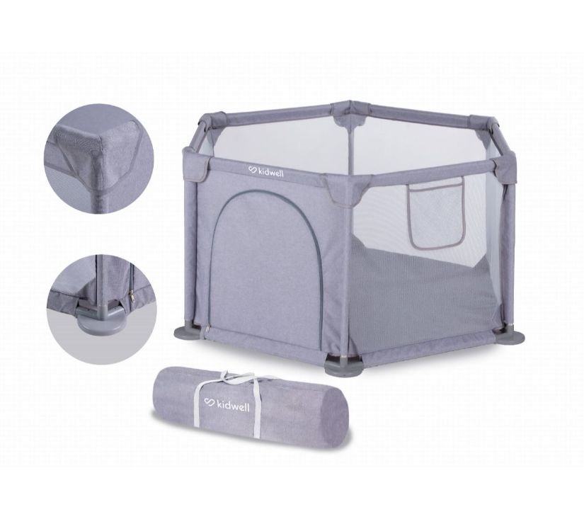 Kidwell vrtić za igranje FANKO siva 120x120cm
